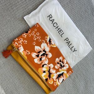 Rachel Pally reversible orange floral / mustard clutch